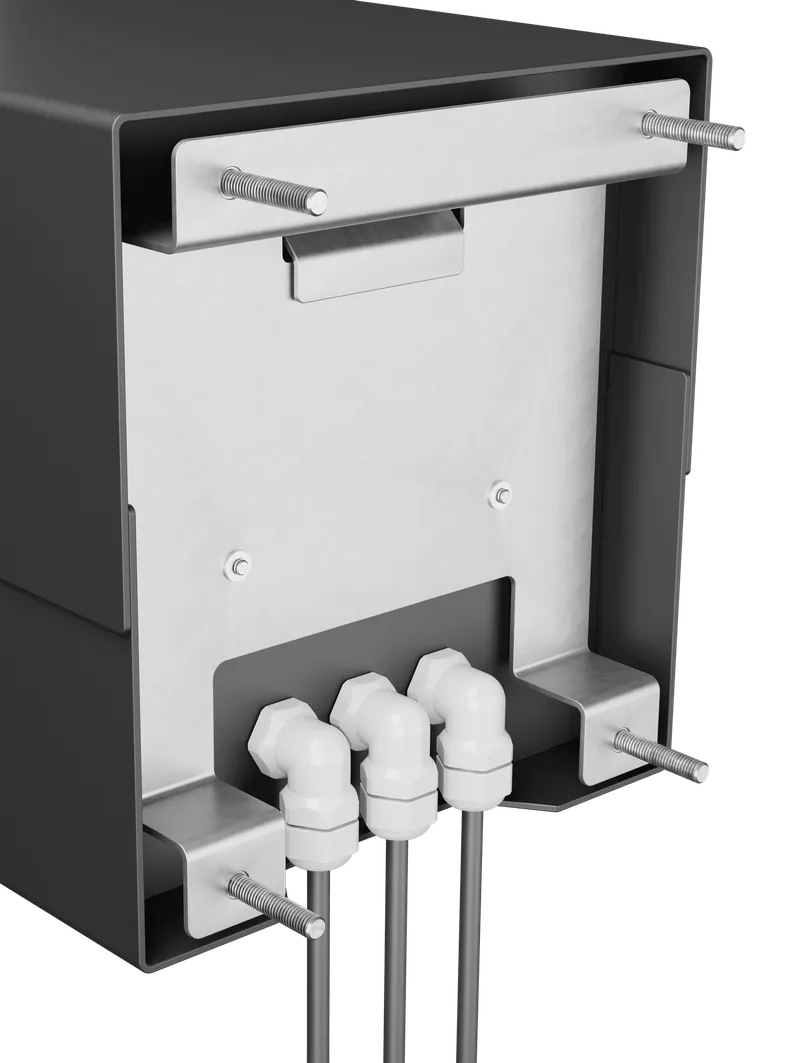 Detail of the waterproof enclosure