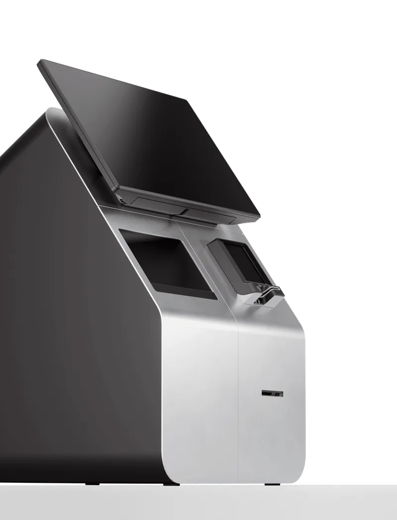 Detail of the self check-in kiosk