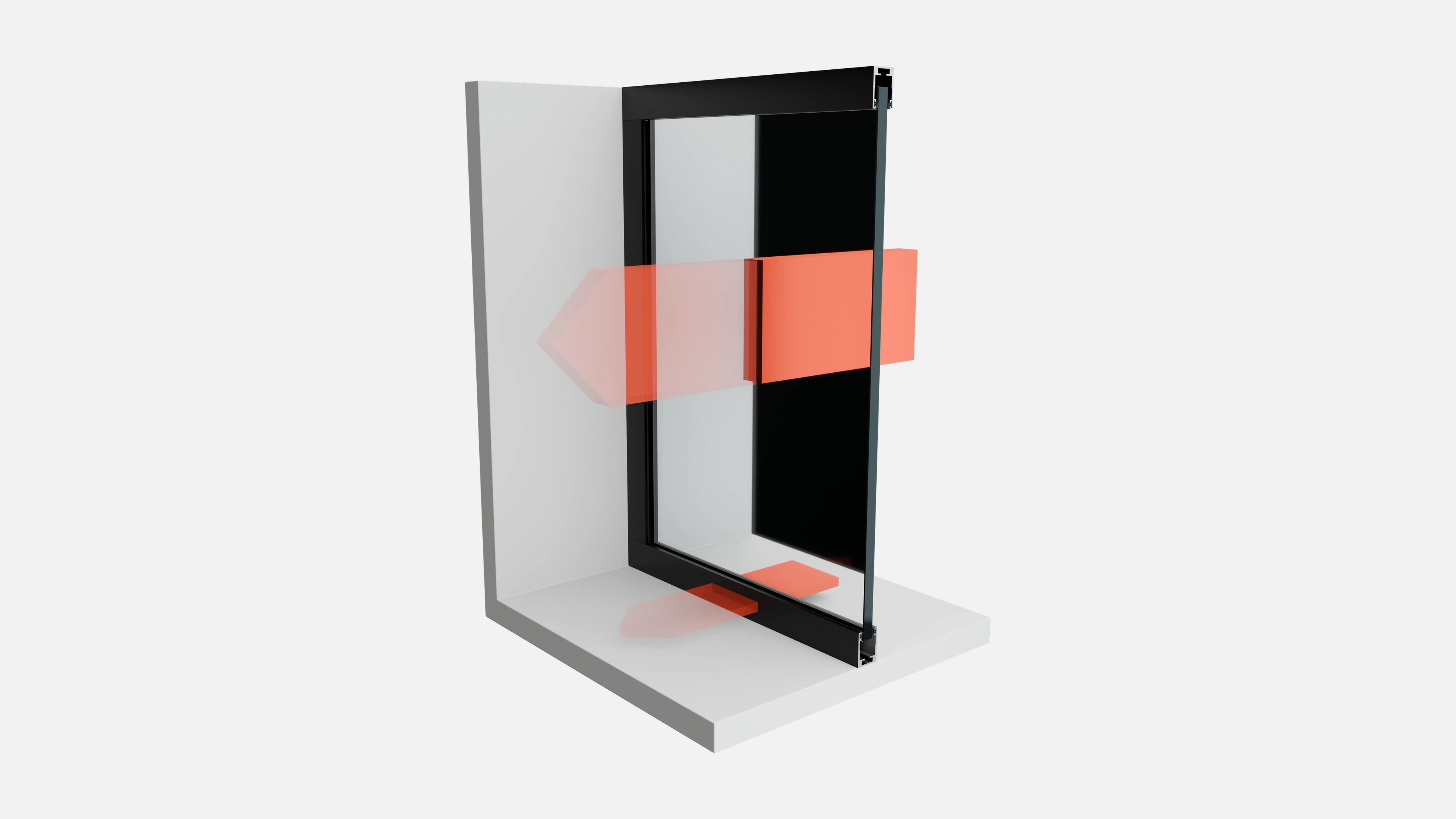 Sound passing through a Tecnospace glass wall system